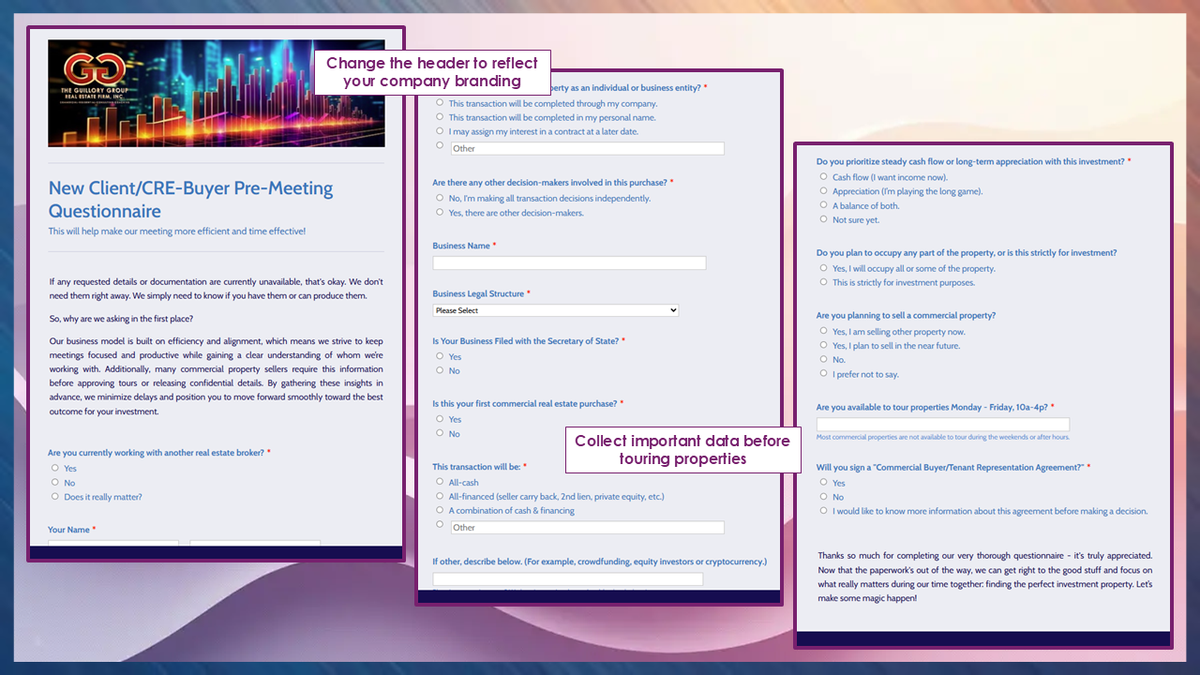 CRE Buyer Client Intake Form