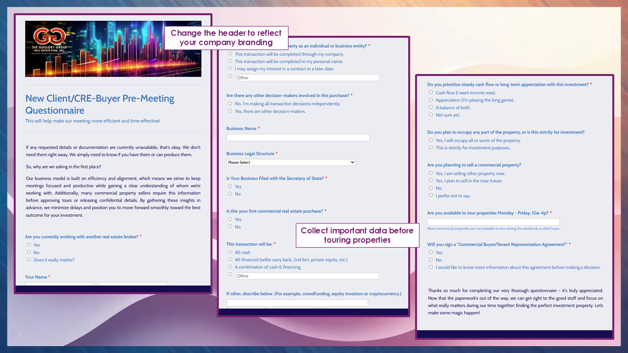 CRE Buyer Client Intake Form