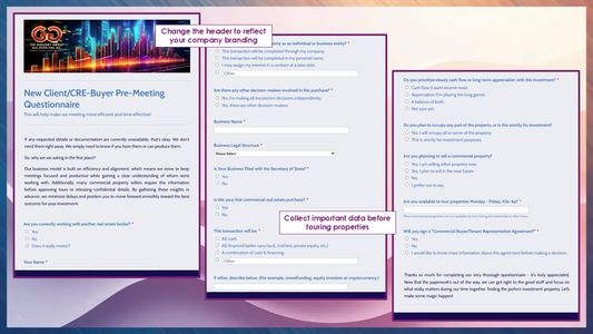 CRE Buyer Client Intake Form